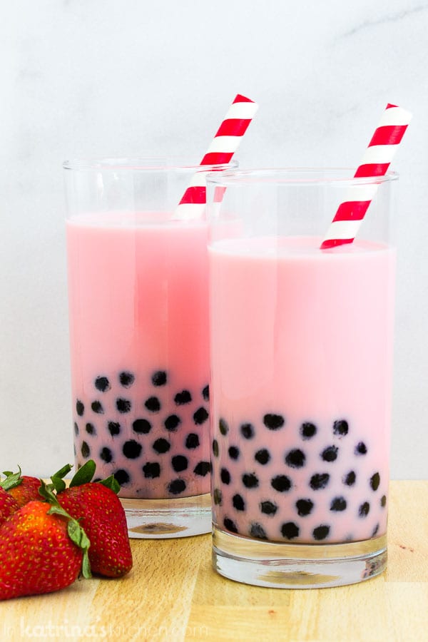Strawberry Boba Tea